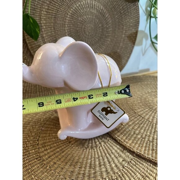 Lila & Jack Pink Ceramic Elephant Bank – Adorable & Functional - Picture 3 of 10
